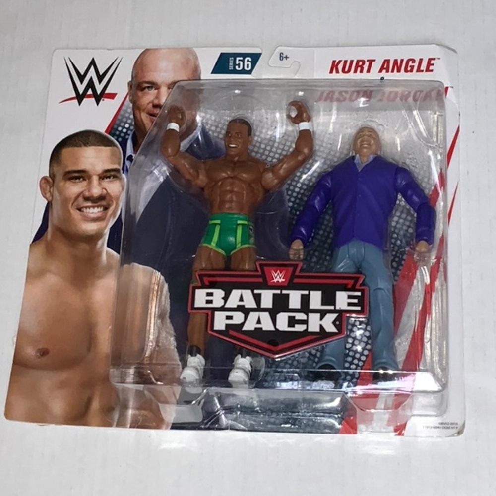 NIB Mattel Battle Pack Kurt Angle & Jason Jordan - Series 56 - Ages 6+